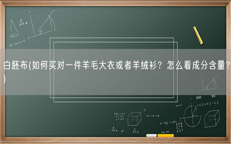 白胚布(如何买对一件羊毛大衣或者羊绒衫？怎么看成分含量？)